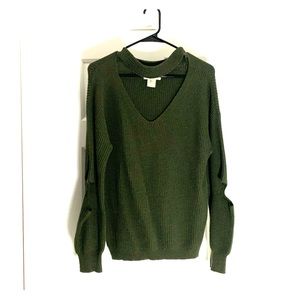 Hunter green fall sweater